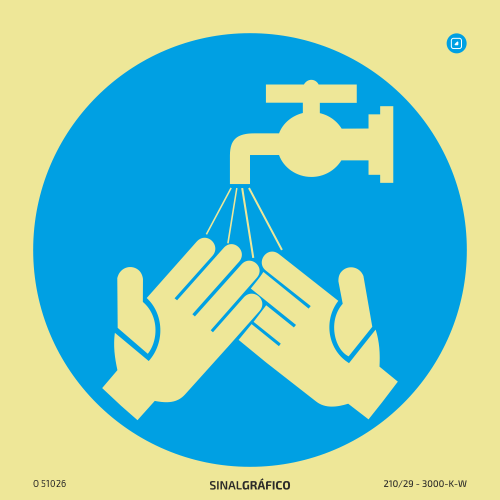 Placa de Sinalética - Obrigatório lavar as mãos Criaconsensos - Serviços Gráficos e Publicidade
