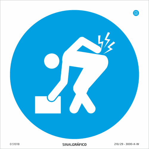 Placa de Sinalética - Obrigatório levantar corretamente - Criaconsensos - Serviços Gráficos e Publicidade