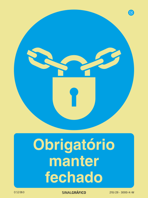 Placa de Sinalética - Obrigatório manter fechado Criaconsensos - Serviços Gráficos e Publicidade