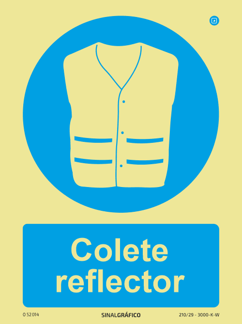 Placa de Sinalética - Obrigatório usar colete refletor - Criaconsensos - Serviços Gráficos e Publicidade