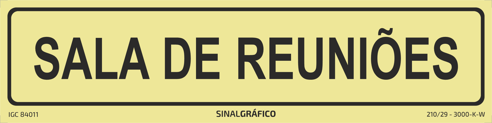 Placa de sinalética – Sala de reuniões - Criaconsensos - Serviços Gráficos e Publicidade