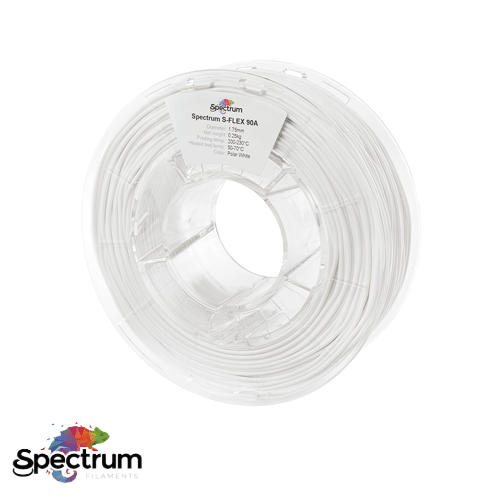 S-FLEX 90A 250g POLAR WHITE - SPECTRUM FILAMENTS Criaconsensos - Serviços Gráficos e Publicidade