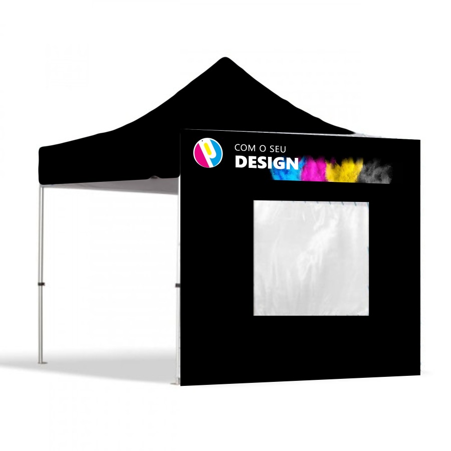 Parede com janela para tenda