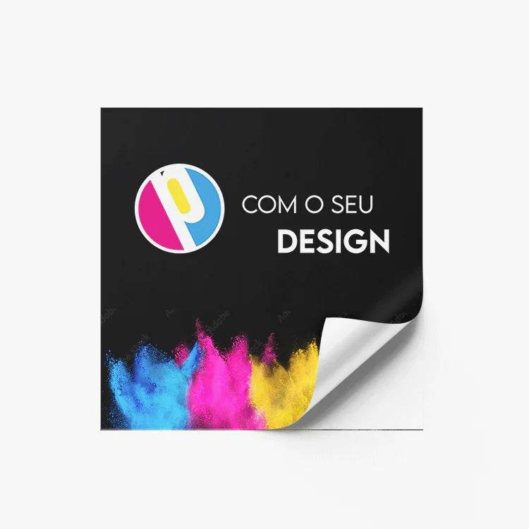 Autocolante quadrado com corte total
